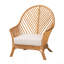 Fauteuil bohémien en rotin miel clair