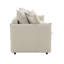 Canapé-lit modulaire en tissu beige avec 2 coussins décoratifs Elisea