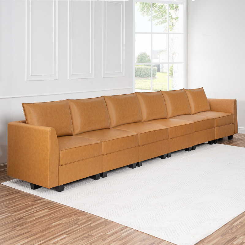 Canapé modulaire en cuir 6 pièces