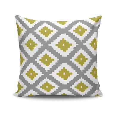 Housse et insert de coussin carré en mélange de coton Cecilio