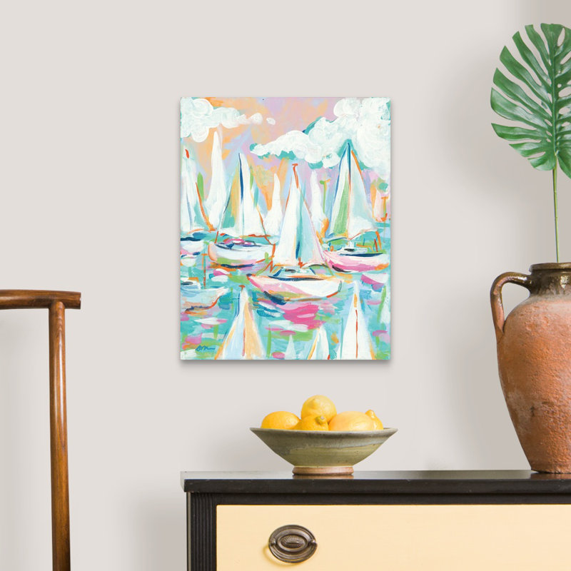 Reproduction d’art sur toile, "voilier marin" par Jessica Mingo, Toile tendue, H 20 po x l 16 po x P 1,25 po