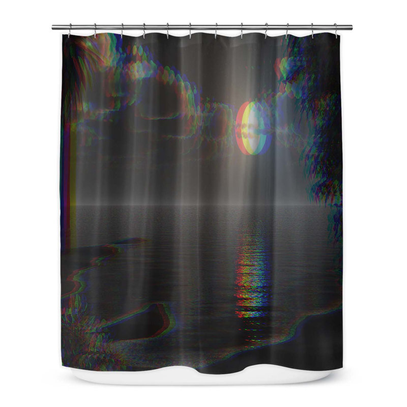 Anzhelika Abstract Shower Curtain, 90" H x 70" W
