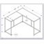 Console d'angle étroite avec plateau en stratifié blanc et base en métal, parfaite pour les vestibules modernes et les petits espaces.-245165470-245165464