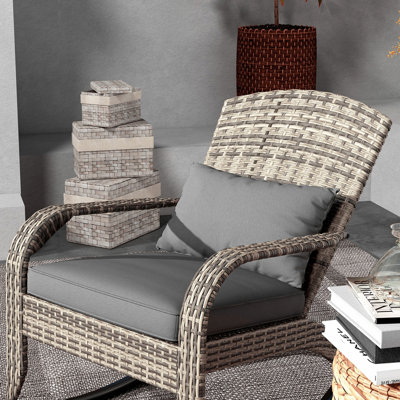 Chaise berçante pour l'extérieur en osier Adirondack