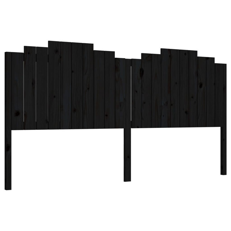 Cuthbert Solid Wood Headboard, 110 x 206 cm, Black