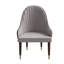 Chaise rembourrée en cuir avec structure et pieds en bois d'hévéa Simoneau Simoneau Collection Simoneau-106361996