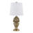 20" Gold Resin Doodle Bust Table Lamp With Linen Shade-515249759-515249744