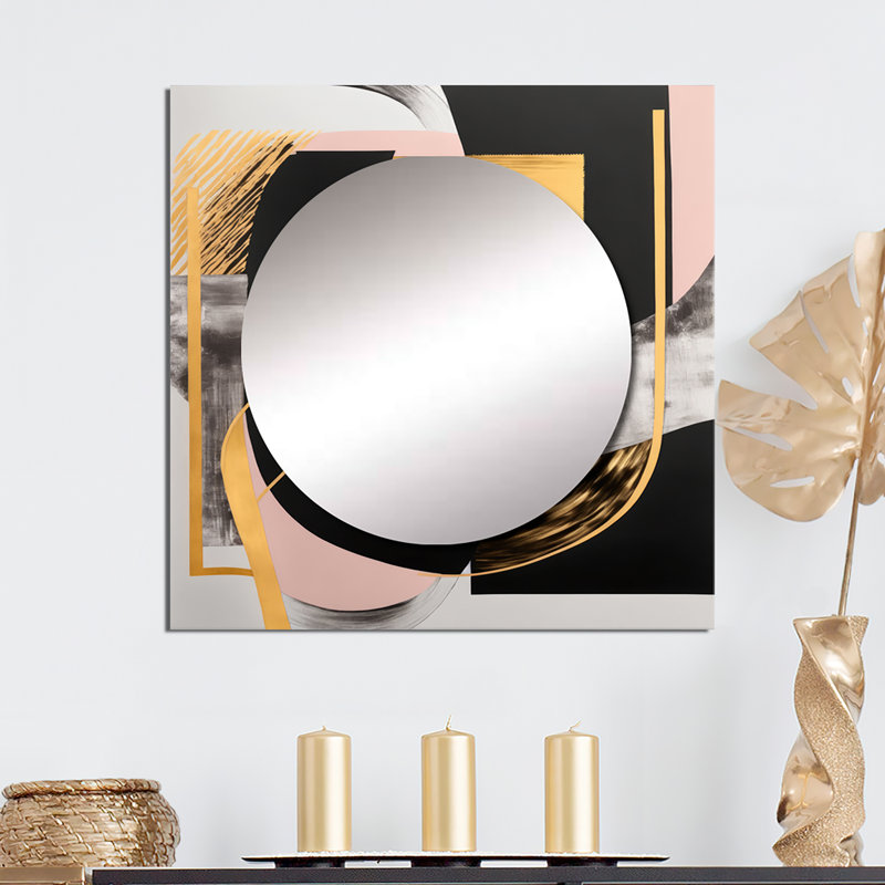 Lawtun - Miroir mural de salon moderne, 23 po x 23 po