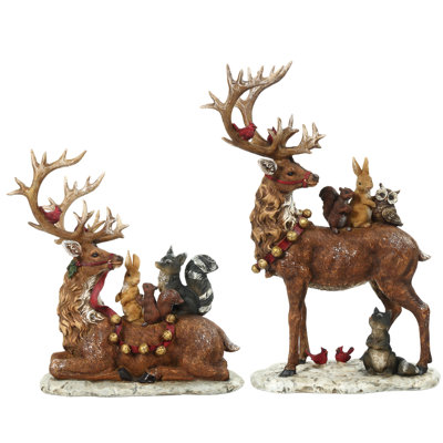 Deer And Friends -17 Inches Set Of 2