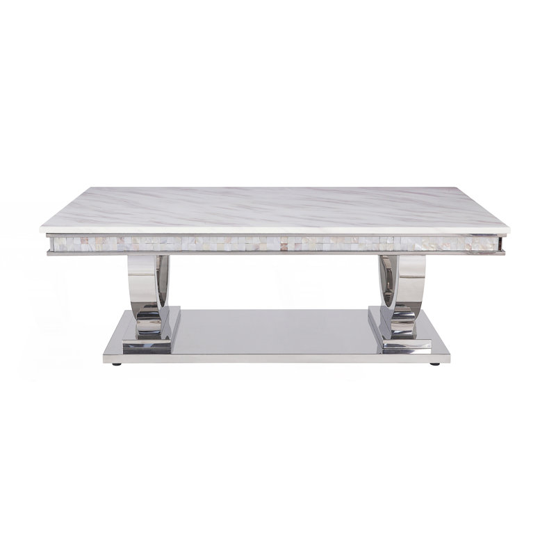 Table basse avec base piédestal