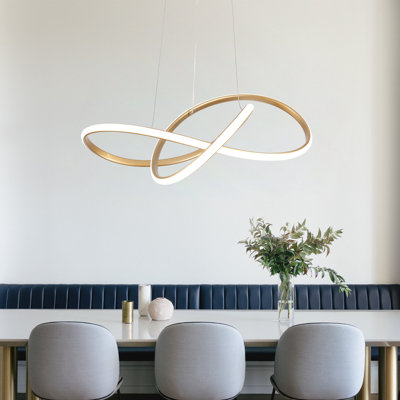 Jahzlynn 1 - Light Dimmable Unique Modern Linear LED Chandelier
