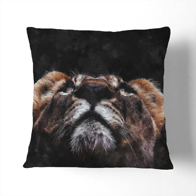 Square Cushion, 40cm H x 40cm W x 15cm D, Black