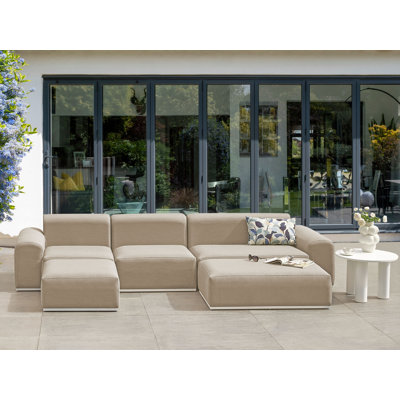Lounge Set Dequesha Olefin Beige 7 Seater
