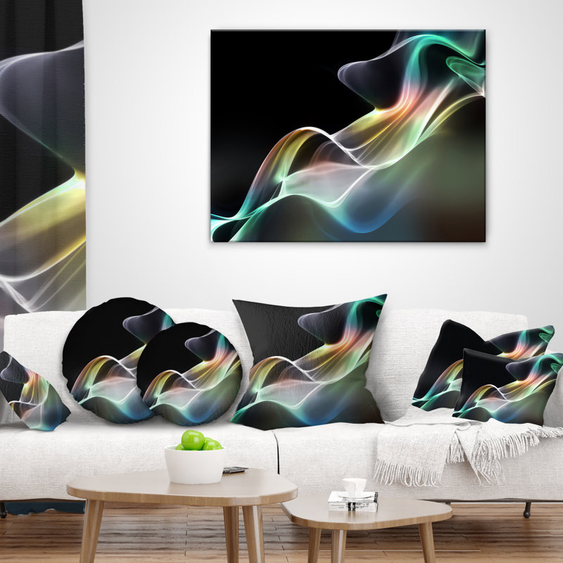 Abstract Smoke Reflection - Abstract Printed Pillow