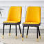 Ensemble de chaises de salle à manger élégantes et confortables avec pieds en métal et sièges en similicuir-991955896