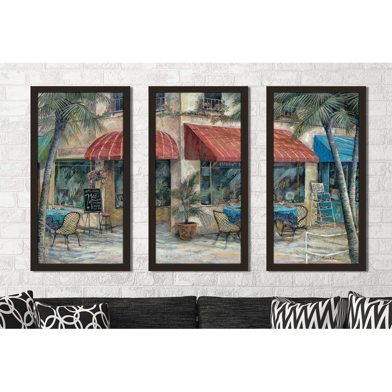 «Cafe of the Arts» - Cadre photo imprimé à multiples images, L 40,5 po x H 25,5 po x P 1 po