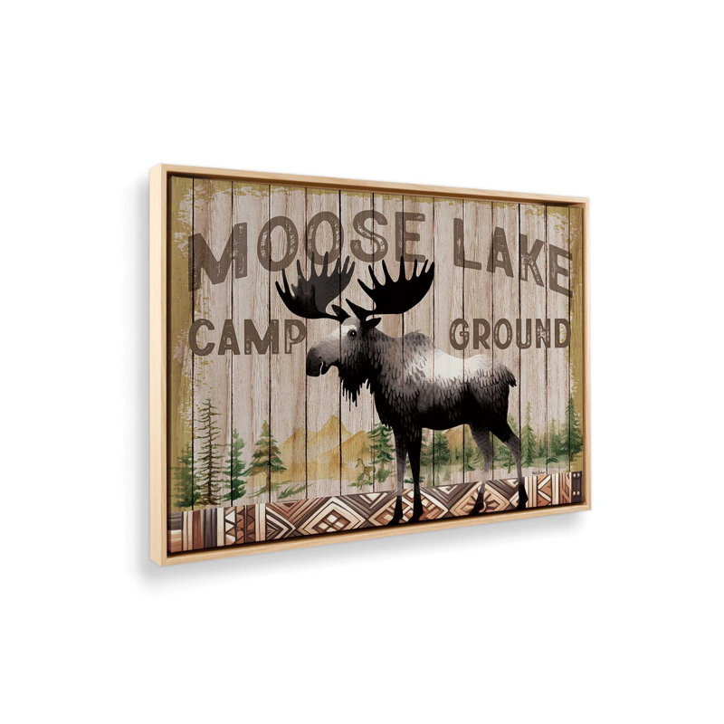 «Moose Creek Camp Ground» par Nicole DeCamp, reproduction d'art, L 40 x H 30, Tanné, Toile avec cadre