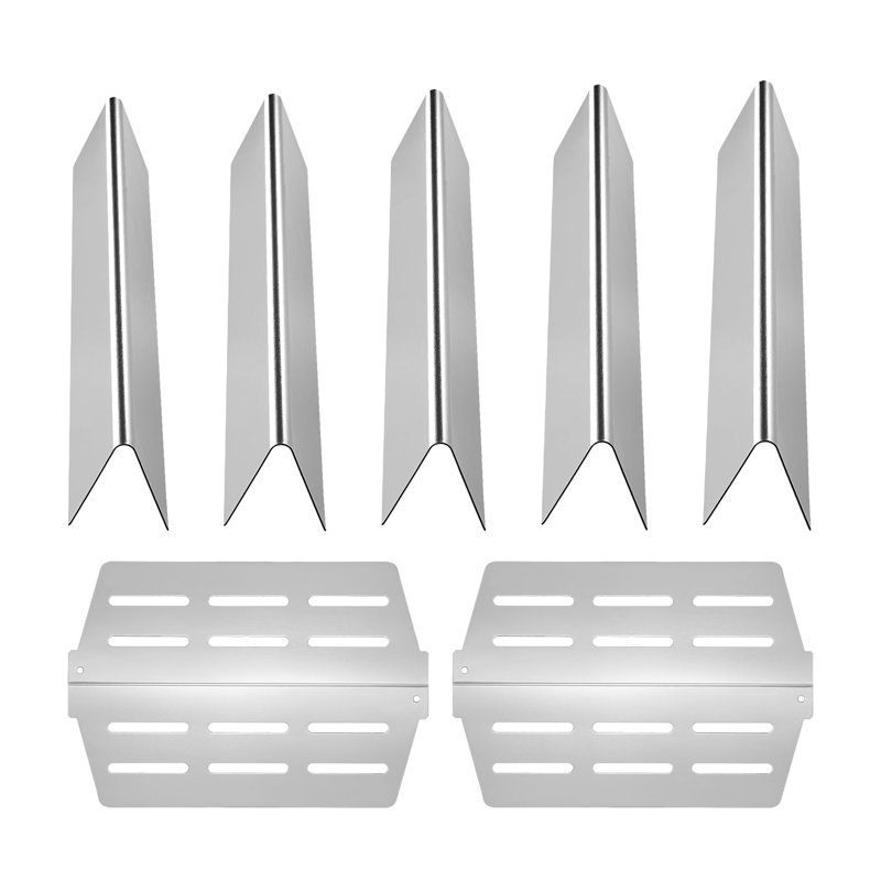 Paquet de 5 barres de remplacement en acier inoxydable pour Weber Genesis 300 Series - plaques chauffantes robustes et écrans de tente