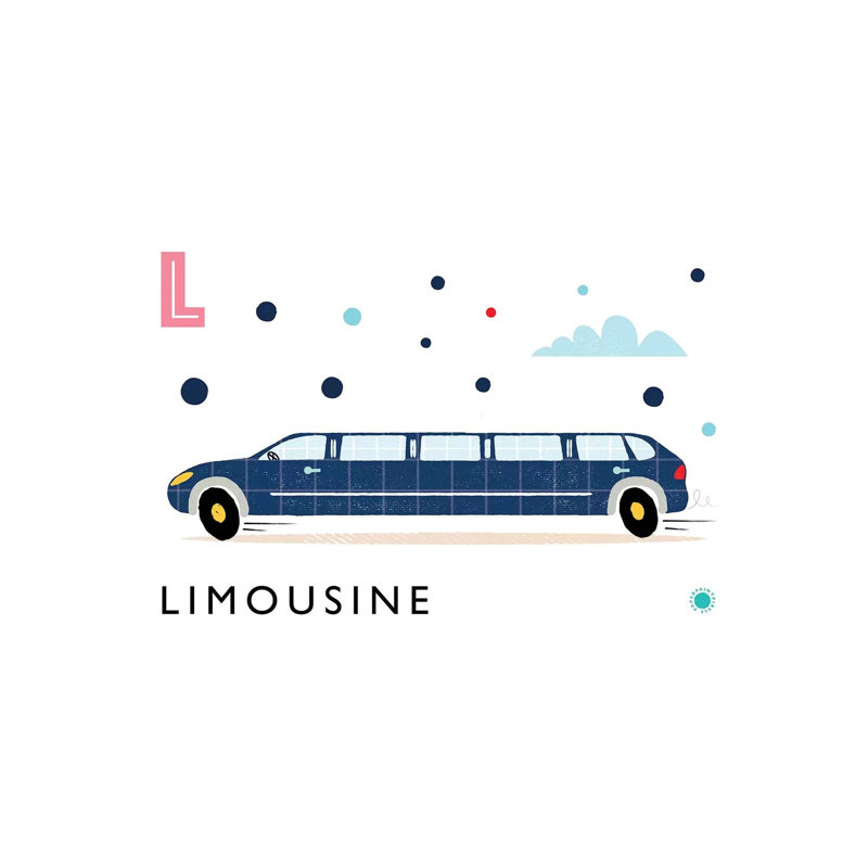 L Is For Limousine by PaperPaintPixels - Wrapped Canvas Print, 101.6 cm H x 66.04 cm W x 3.175 cm D