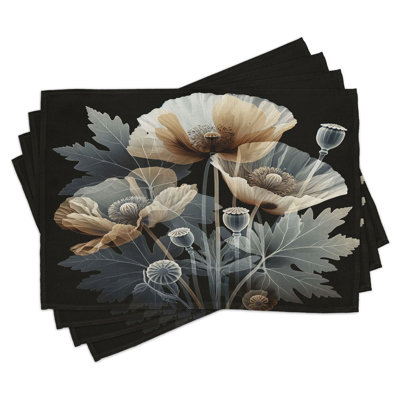 Polyester Laurel Green Black Tan Rectangle Placemat