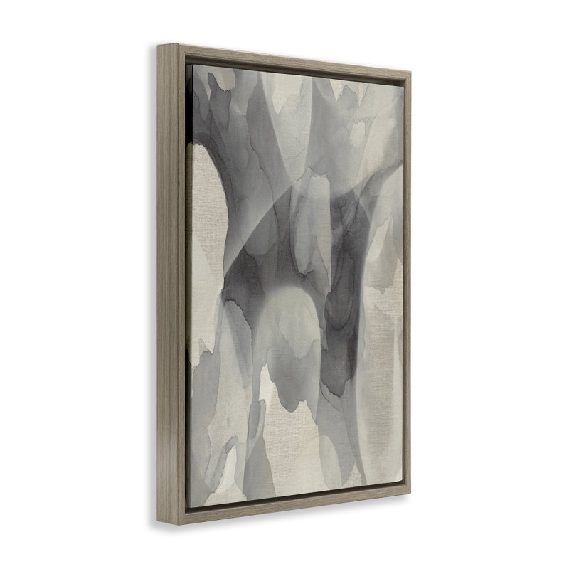 Cadre flottant monochrome avec gouttes d'eau, design par Kippi Leonard, H 31 po x l 21 po, Cadre flottant orme Montalcino