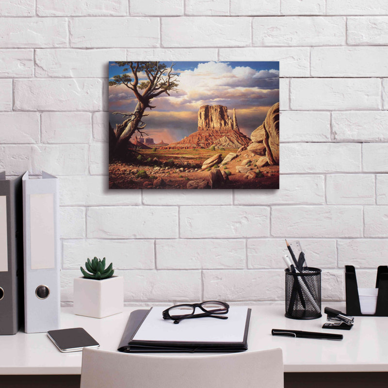 Peinture sur toile tendue, H 12 po x l 16 po x P 0,75 po