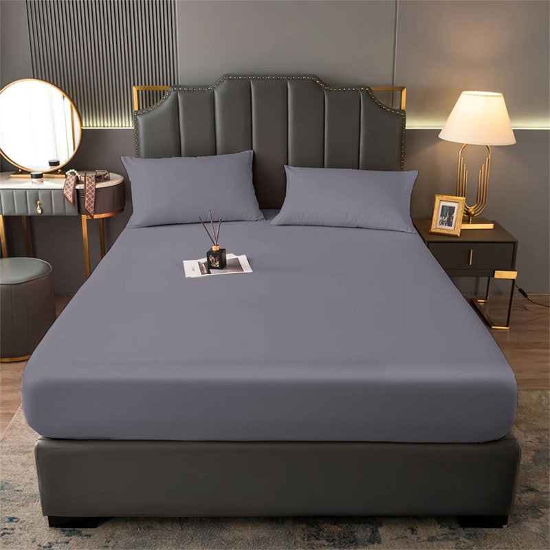 Aspire Homeware Premium 25cm Deep Fitted Sheet for Stylish and Comfortable Bedding, King (5'), Grey