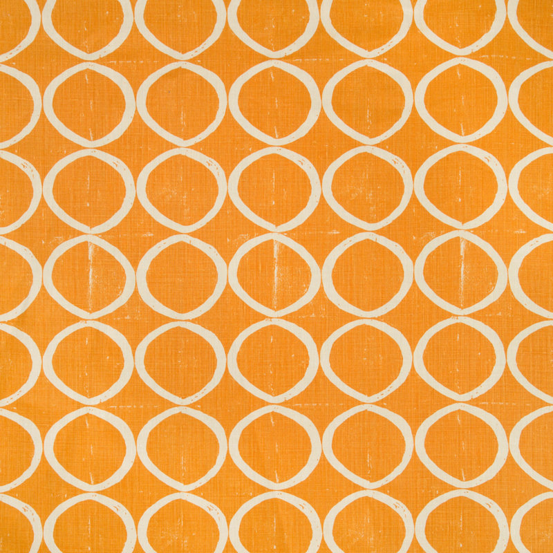Spencer Circles Fabric, Tangerine