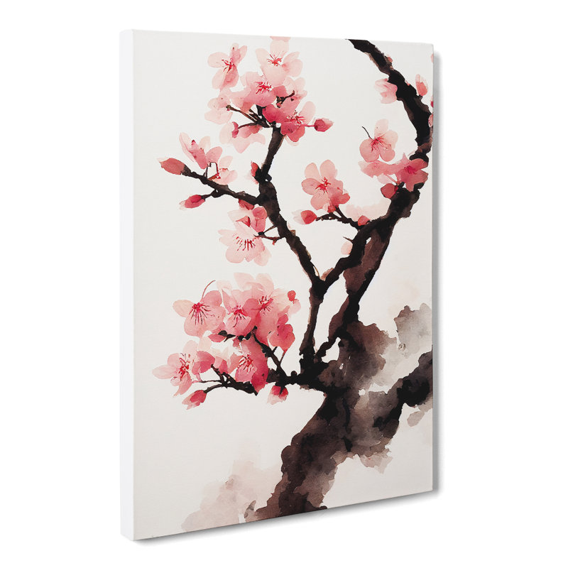 Watercolour Cherry Blossom Tree Vol.2 - Wrapped Canvas, 50cm H x 35cm W x 3cm D