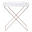 Table-plateau Cercie, finition acrylique transparente et cuivre