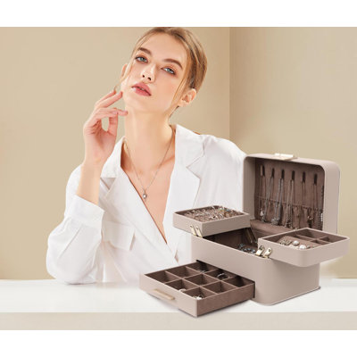 3 Layer Jewellery Organizer Box With Drawers