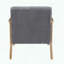 Chaise d'appoint en velours côtelé avec coussin, structure en bois d'hévéa massif-504099260