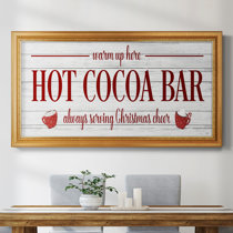 Hot Chocolate Stand Wooden Sign with Rope Hanger | Glow Decor