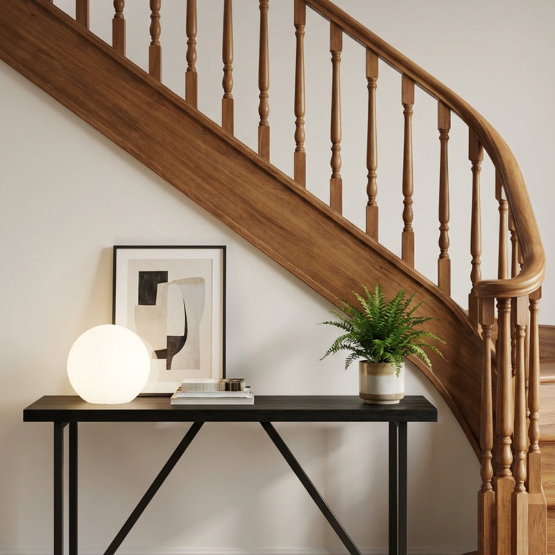 Lampe de table sphérique en verre avec gradateur, base blanche 9,5 po Sarben