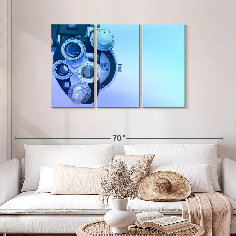 Alcaraz Purple Blue Phoropter, 28" H x 45" W
