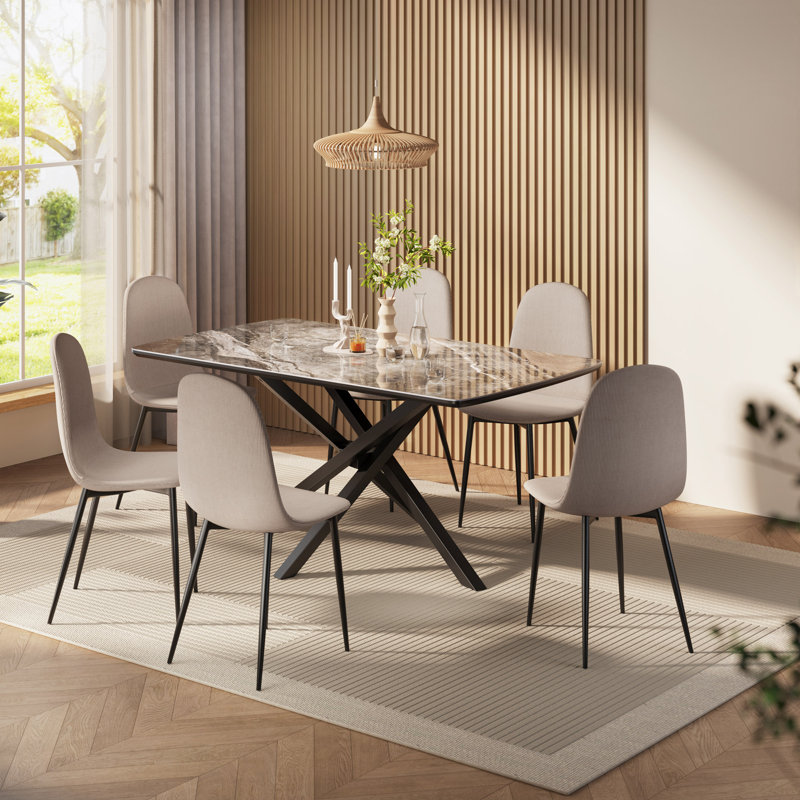 Atherton Metal Base Dining Table