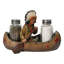 Ensemble de porte-shaker Native American Indian Chief in Canoe Boat