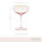 Rose Crystal Coupe Glasses, Set of 2