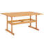 Table de salle à manger rectangulaire en bois d'eucalyptus d'extérieur 59 po Hatteras