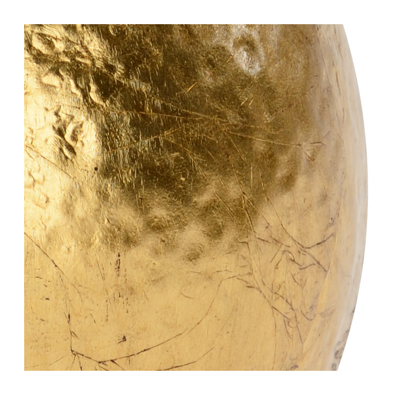 Hammered Ball Sculpture, 6" H x 6" W x 6" D, Gold