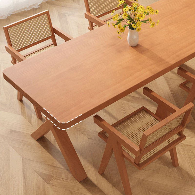 Table de salle à manger Burlywood, H 29,53 po x L 86,61 po x l 35,43 po