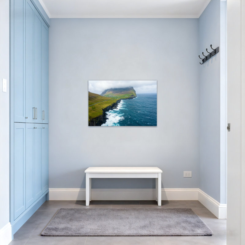 Paysage et nature Coastal Cliff Road Ocean Waves Mountain Sky Vue du paysage, H 24 po x l 36 po