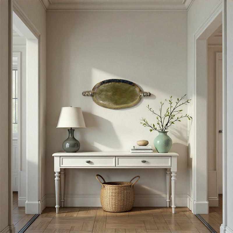Calder Oval Silver Tray Wall Decor, Silver