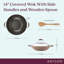 Anolon Advanced Home Hard Anodized Nonstick Wok with Side Handles, Lid, and Wooden Spoon, 14 Inch