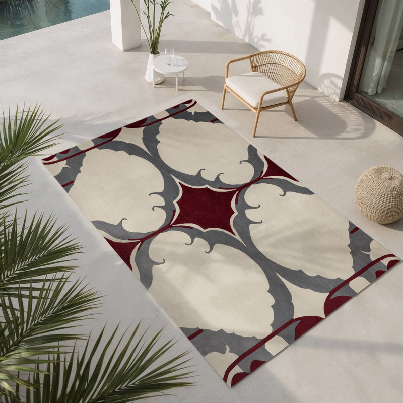 Tapis à motif intérieur et extérieur Intertwine, Rectangle 1 pi 6 po x 2 pi 6 po
