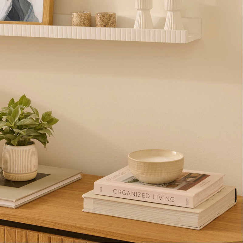 Plant / Floral Scented Tumbler Candle with Ceramic Holder