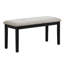 Ensemble de table de salle à manger avec banc, table de cuisine en bois massif avec 4 chaises, gris et noir