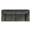 Ensemble de canapés rembourrés 2 pièces Hudson Graphite avec cuir véritable, structure en bois et accoudoirs rembourrés pour salon