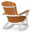 Chaise berçante Benno Adirondack, blanc-130678443