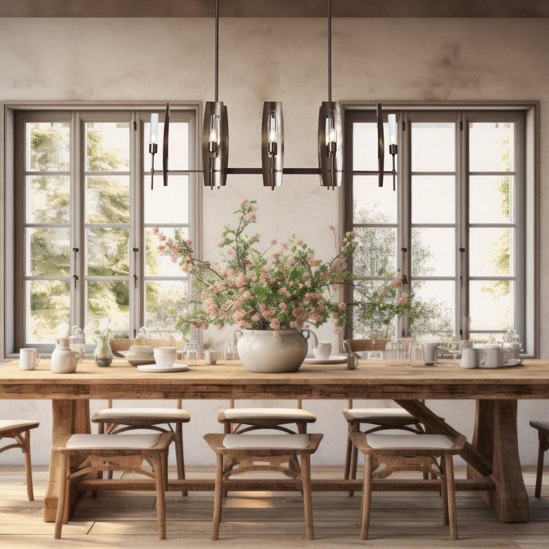 Passage 8 - Light Kitchen Island Linear Pendant, Clear, Bronze